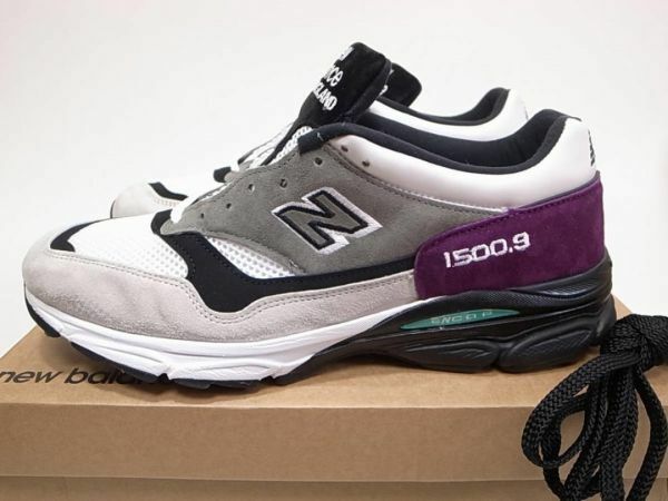 【送料無料 即決】NEW BALANCE UK製 M15009EC 25cm US7 新品ハイブリッド 融合モデル M1500 990v3 白x灰x紫x黒 MADE IN ENGLAND イギリス製