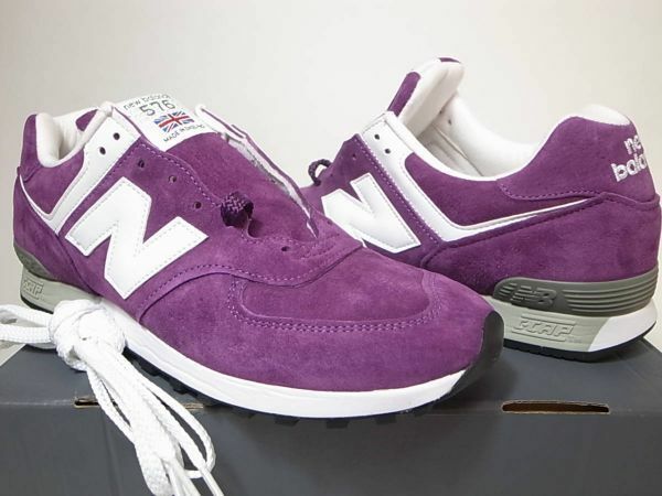 【送料無料 即決】NEW BALANCE UK製 M576PP 27.5cm US9.5新品オールスエード 紫白パープルxホワイト30周年記念 限定MADE IN ENGLAND 英国製