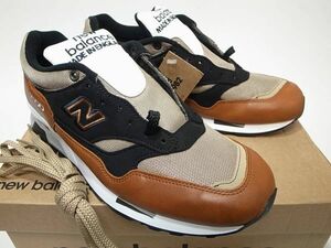 【送料無料 即決】NEW BALANCE UK製 M1500TBT 25cm US7新品タンxブラック 茶x黒 ハトメ 30周年記念モデルMADE IN ENGLANDイギリス製 英国製