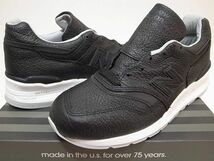 【送料無料 即決】NEW BALANCE USA製 M997BSO 26.5cm US8.5新品ブラックBLACKバイソンレザーBISON LEATHER黒x白 アメリカ米国製MADE IN USA_画像1