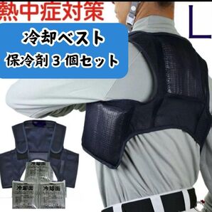クールベストL 保冷剤3個付き 熱中症対策に