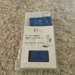  super value exhibition C3fit Lady's arch support ankle socks blue ~24cm tag equipped unused goods 