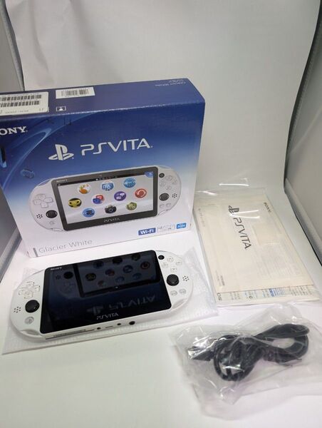 液晶美品 PlayStation Vita 本体 Wi-Fiモデル グレイシャー・ホワイト PSVITA PCH-2000