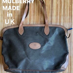 MULBERRY COMPANY ダークカーキ色 トートバッグ イングランド製