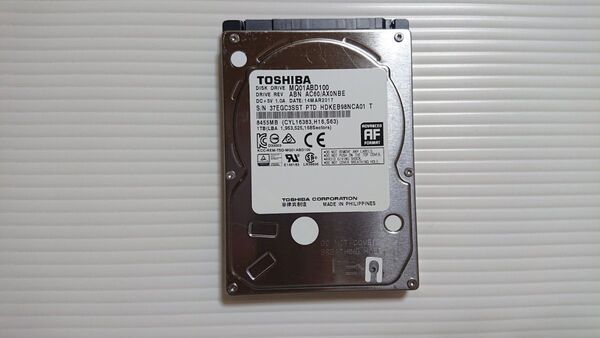 【中古】HDD 2.5インチ TOSHIBA 1TB