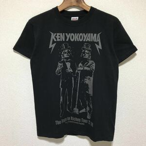 [即決古着]KEN YOKOYAMA/横山健/The Rags to Riches Tour Ⅱ'08/Pizza of Death/ピザオブデス/ツアーTシャツ/バンドT/ブラック/YOUTH L