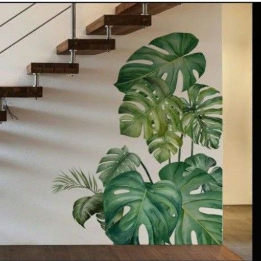 モンステラ 壁紙 シート ウォールステッカー 観葉植物 壁飾り DIY