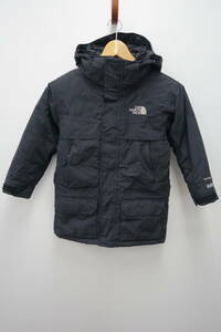 32W ノースフェイスTHE NORTH FACE ナイロンフーディ ダウンジャケットフルジップ HYVENT 550フィル【BOYS　XS】