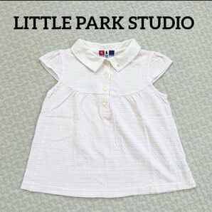 リトルパークスタジオ 120 子供服 半袖シャツ ピンク ブラウス 女の子 刺繍 キッズ 半袖Tシャツ