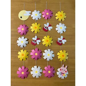 秋 コスモス ガーランド 壁面飾り 保育園 幼稚園 児童館