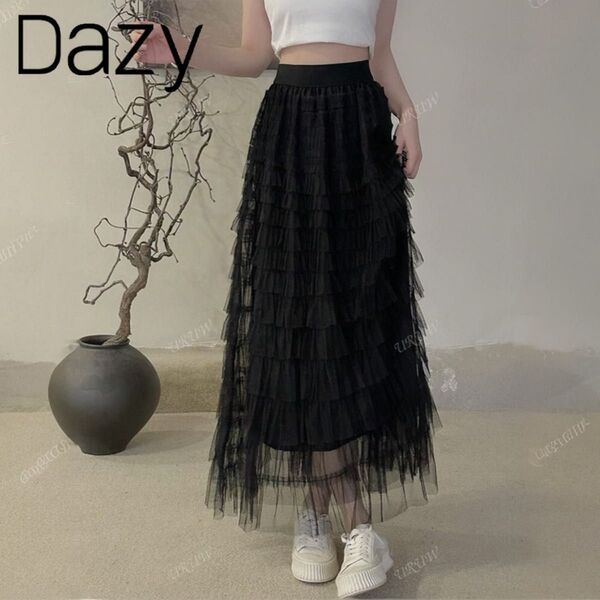 SHEIN Dazy チュールロングスカート シアー素材 シースルー