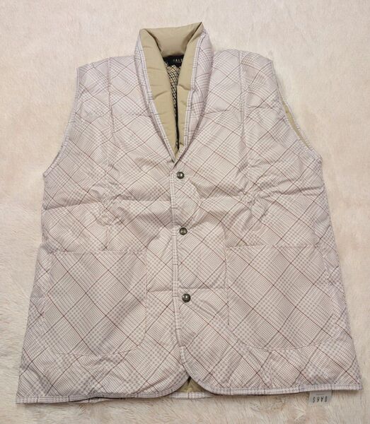 ☆新品☆DAKS 羽毛入りポンチョ ダウンベスト メンズ レディース M ピンク ダウンベスト ホームウェア ルームウェア ベスト
