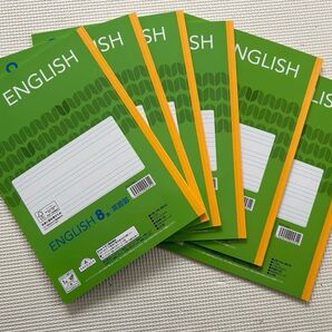 訳あり英語ノート 8段 セミB5 30枚(60ページ)5冊+1冊セット