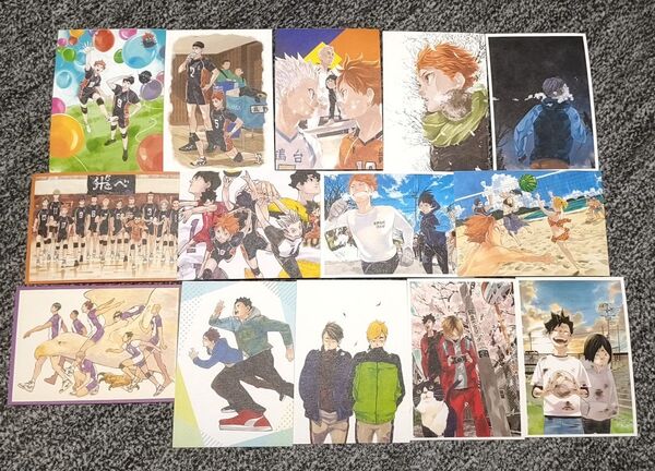 【画像の物のみ】ハイキュー ファンパーク ポストカード 14枚のみ 日向/影山/宮侑/宮治/黒尾/研磨/及川
