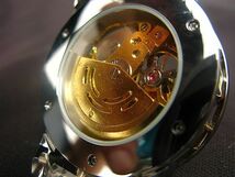 WINNER/ウイナー☆フルスケルトンメンズ腕時計(BCG32/ゴールド×ステンレス/自動巻き/透かし彫り/メタルバンド)新品未使用_画像7