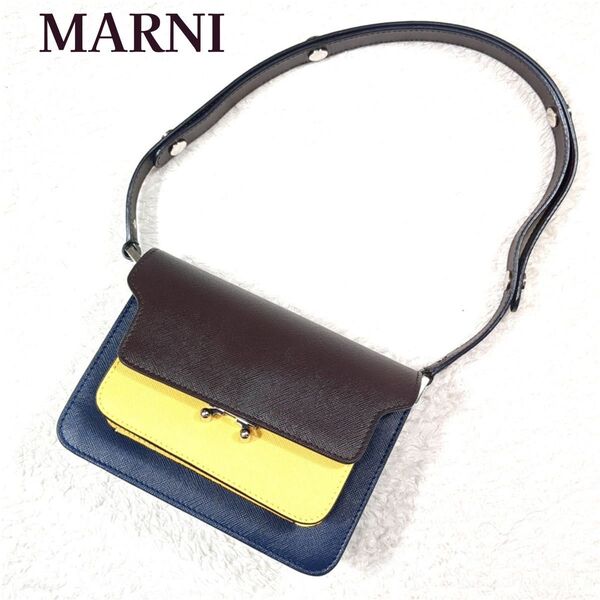 MARNI マルニ トランク TRUNK mini ハンドバッグ ショルダーバッグ 手提げ ワンショルダー レザー サフィアーノ