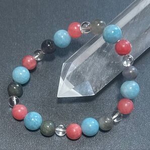 【特別価格】断捨離・売りつくしラリマー・インカローズ・ラブラドライト恋愛面でのソウルメイトを引き寄せるブレスレット