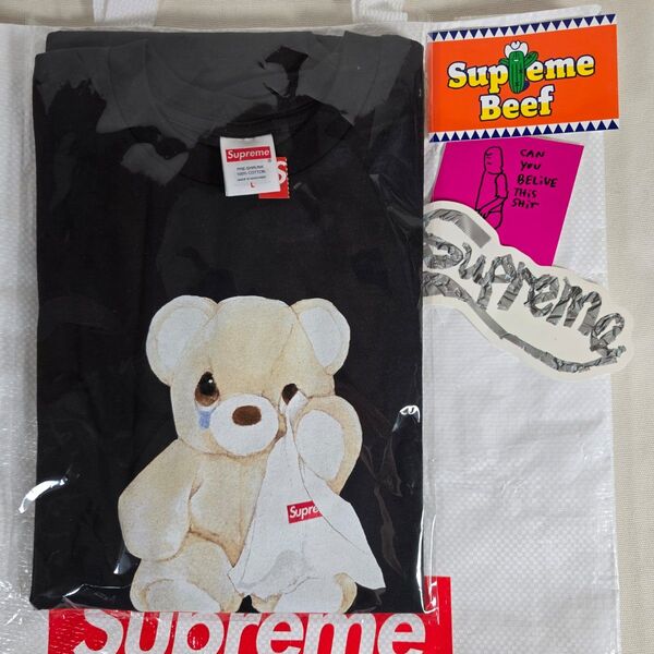 Supreme Bear Tee Black Lベアー Tシャツ クマ ぬいぐるみ 熊 ブラック 黒 boxlogo ボックスロゴ