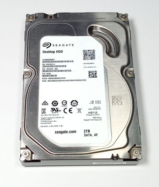 SEAGATE ST2000DM001 2TB SATA600 7200rpm 3.5インチHDD 動作品 送料無料