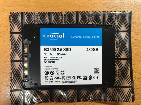 Crucial BX500 CT480BX500SSD1 2.5インチ SATA接続 480GB SSD
