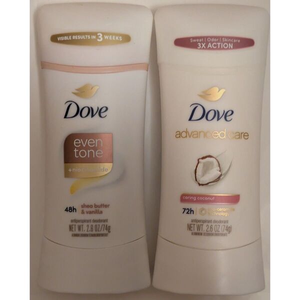 ダヴ Dove デオドラント制汗剤 イーブントーン シアバターバニラ ケアリングココナッツ