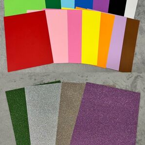 色画用紙・カッティングシート まとめ売り 約20cm×約28cm