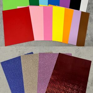 色画用紙・カッティングシート まとめ売り 約20cm×約28cm