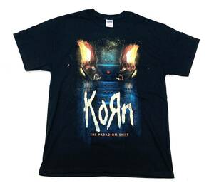 新品 korn the paradigm shift 2014 TOUR 黒 L コーン メタル