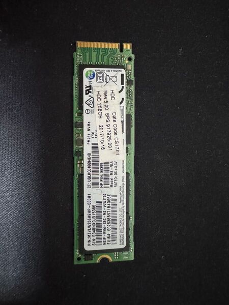 SAMSUNG SSD中古SSD M.2 NVMe 256GB