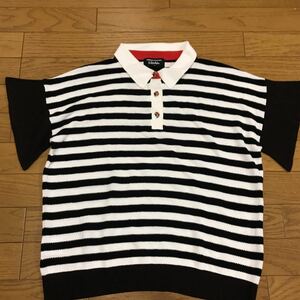 送料無料■タグ付新品■SONIA RYKIEL ソニアリキエル ボーダー カットソー サイズ40 フリル袖