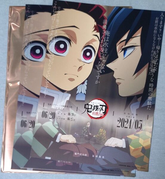 鬼滅の刃 ufotable 鬼滅シアター 柱稽古編 キャラクターフライヤー&クリアファイル 冨岡義勇