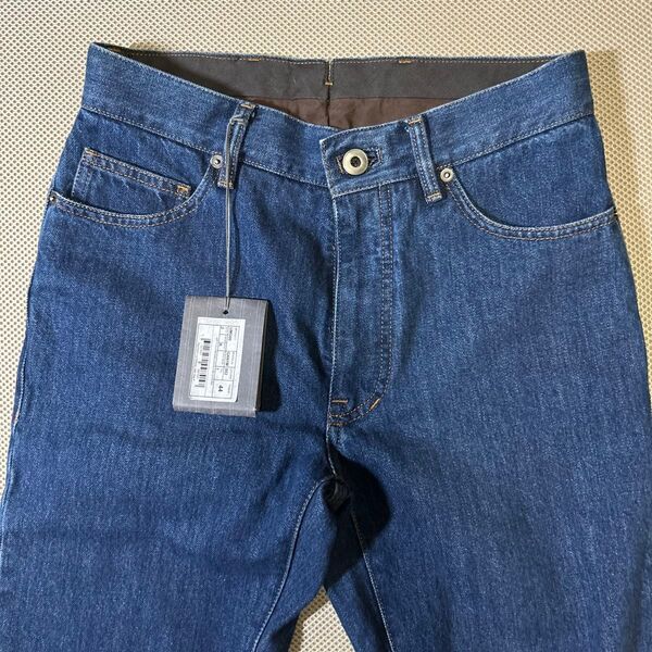レザーロゴパッチ ウォッシュデニムジーンズ エルメネジルドゼニア Ermenegildo Zegna