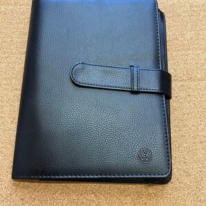 車検証ケース 車検証入れ ブラック レザーケース ゴルフ フォルクスワーゲン純正用品 黒革調車検証ケース