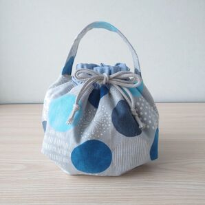 北欧ドット おくたごんきんちゃく保温保冷 おにぎりポーチ おにぎり巾着