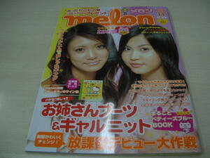 melon　メロン　2003年11月号　谷口紗耶香+仲川美穂 表紙　付録付:キーチェーンつきエイミーミラー(未開封品)　浜千咲　赤松優希　北川愛