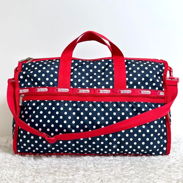 【美品】 レスポートサック ボストンバッグ 2way ラージウィークエンダー L LeSportsac 大容量 軽量