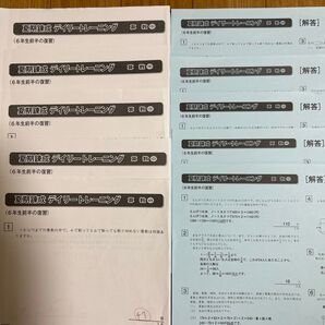 SAPIX6年夏期錬成 デイリートレーニング 算数 6年生