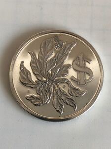 イギリス領 ケイマン諸島 1ドル(鉢) 銀貨 1974年 レア