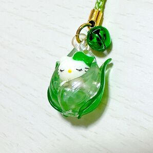 【廃盤レア ご当地キティ】群馬県限定 尾瀬 水芭蕉ハローキティ 根付けストラップ キーホルダー