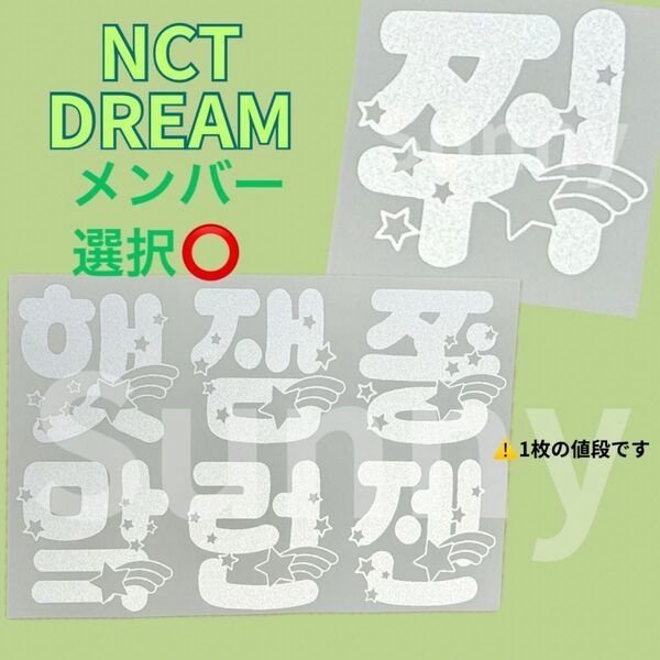 【C】nct dream マーク ロンジュン ジェノ ヘチャン ジェミン チョンロ チソン ペンライトステッカー 草鈍器