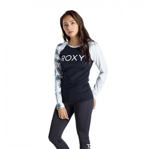 送料無料20%OFF 新作 ROXY(ロキシー) ラッシュガード UVカット PALM SHADOW PO　BLK