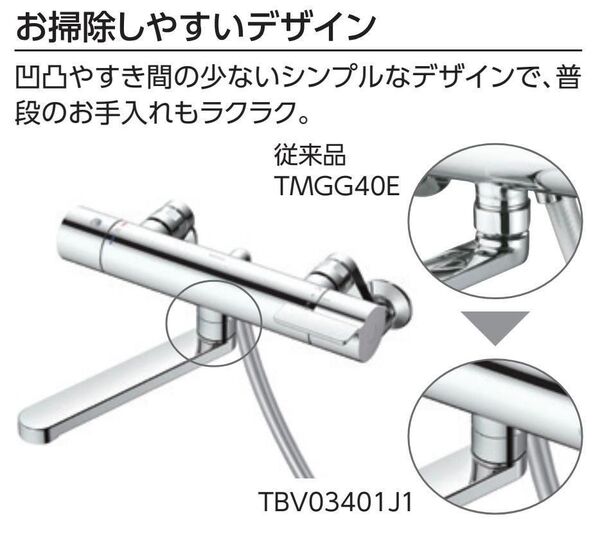 【新品 未開封】TOTO GGシリーズ 壁付サーモスタット混合水栓 TBV03401J1