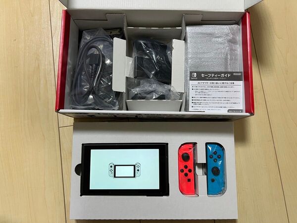 Nintendo Switch 本体 Joy-Con ネオンブルー/ネオンレッド バッテリー強化版 スイッチ 美品