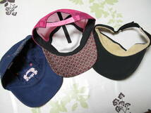 美品　３個セット　帽子　キャップ　紺　コンバース　55～57　ピンク　メッシュ　サンバイザー　黒_画像8