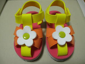 beautiful goods 14cm sandals . flower pink yellow orange white 