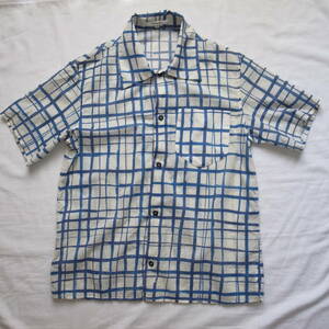 ss14karuvenCARVEN short sleeves check shirt men's size 37