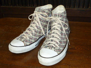 USA古着　CONVERSE ALL STAR HI US 8 26.5㎝ チェック コンバース オールスター 