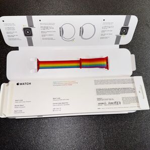 Applewatch スポーツループ 38mm/40mm/41mm/42mm レインボー マルチカラー アップルウォッチ