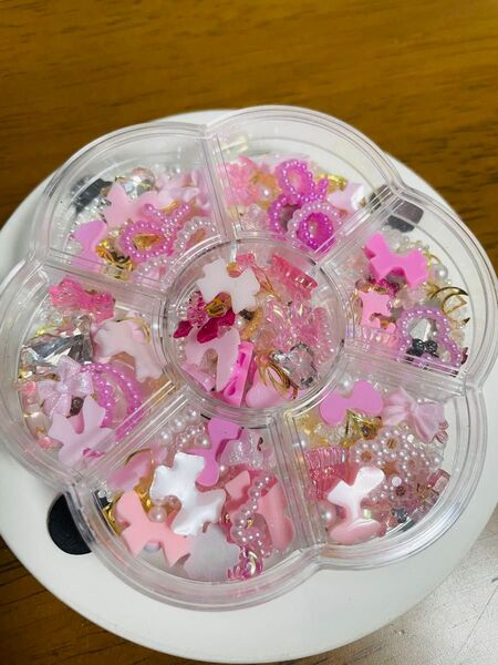 デコパーツ まとめ売り ピンク レジン ネイル アクセサリー#008