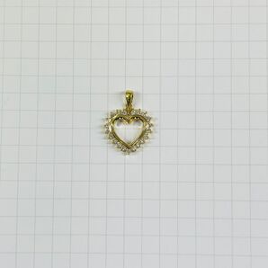 18金 ハート ダイヤペンダント